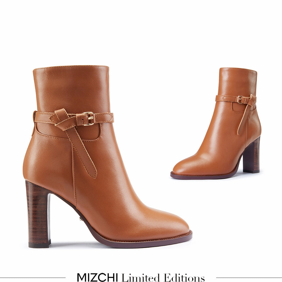 *ALVA - leather ankle boots Ankle Boots With White Stitching