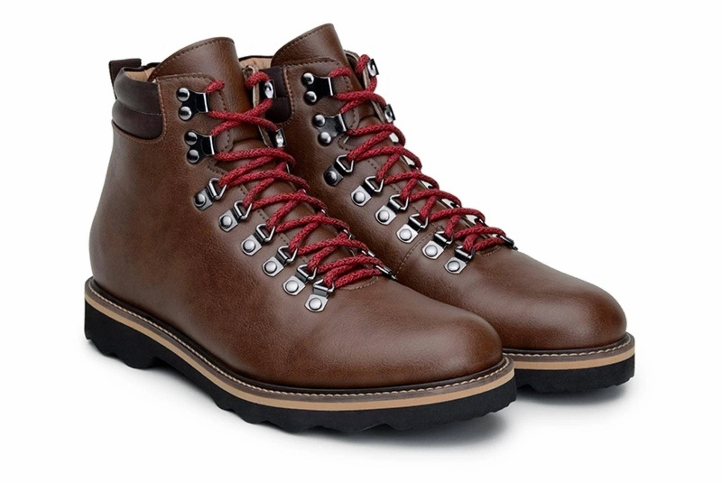 'Jeffery' Unisex Boots by Ahimsa - cognac Tan Leather Hiking Boots