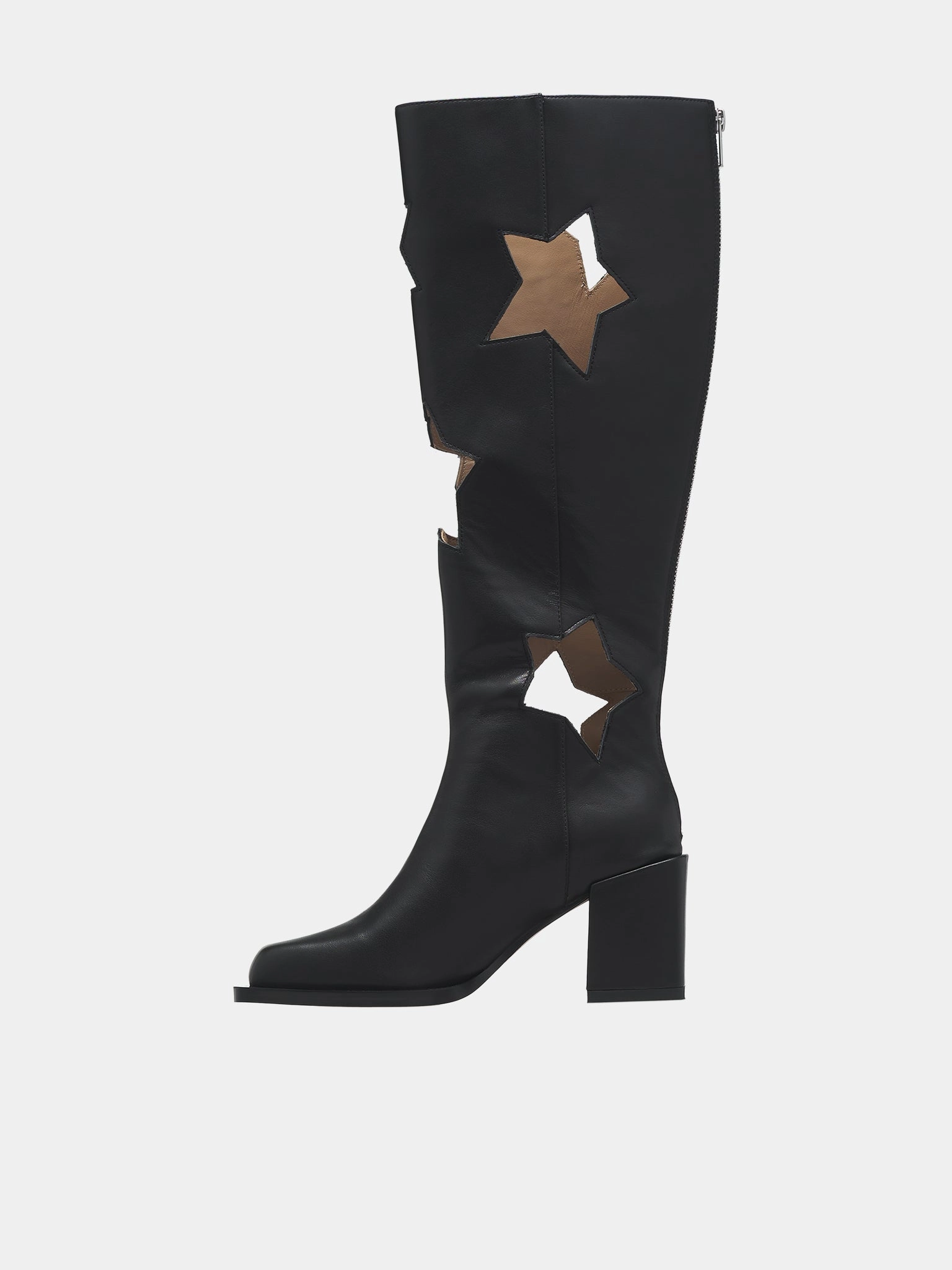 Star Cut-Out Boots (SS-X0024-27-01-BLACK) Chelsea Boots Dupes