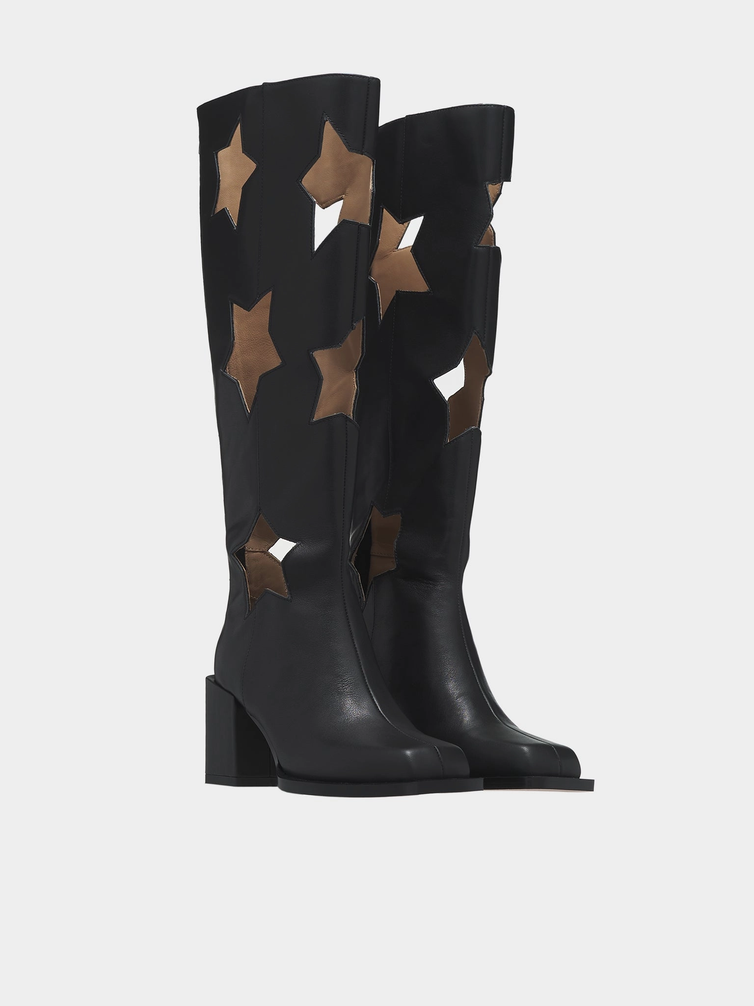 Star Cut-Out Boots (SS-X0024-27-01-BLACK) Korean Chelsea Boots