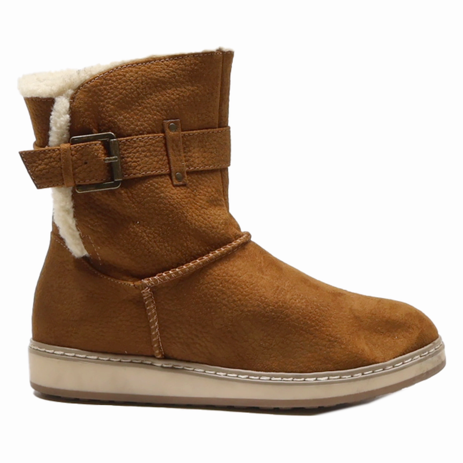 Rain And Snow Boot WHITE MOUNTAINS Snow Boots Brown Leather Womens UK 4.5