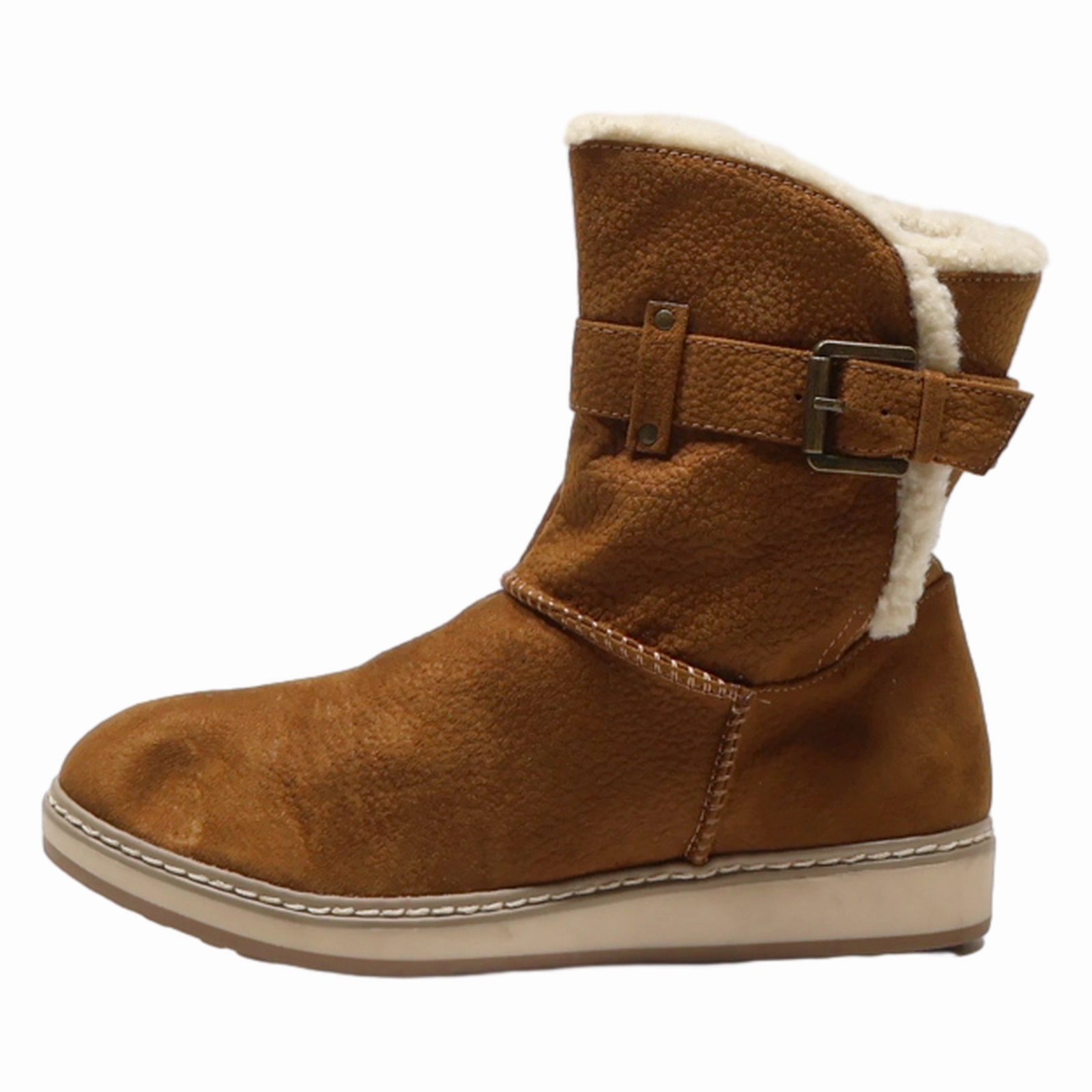 Work Snow Boots WHITE MOUNTAINS Snow Boots Brown Leather Womens UK 4.5