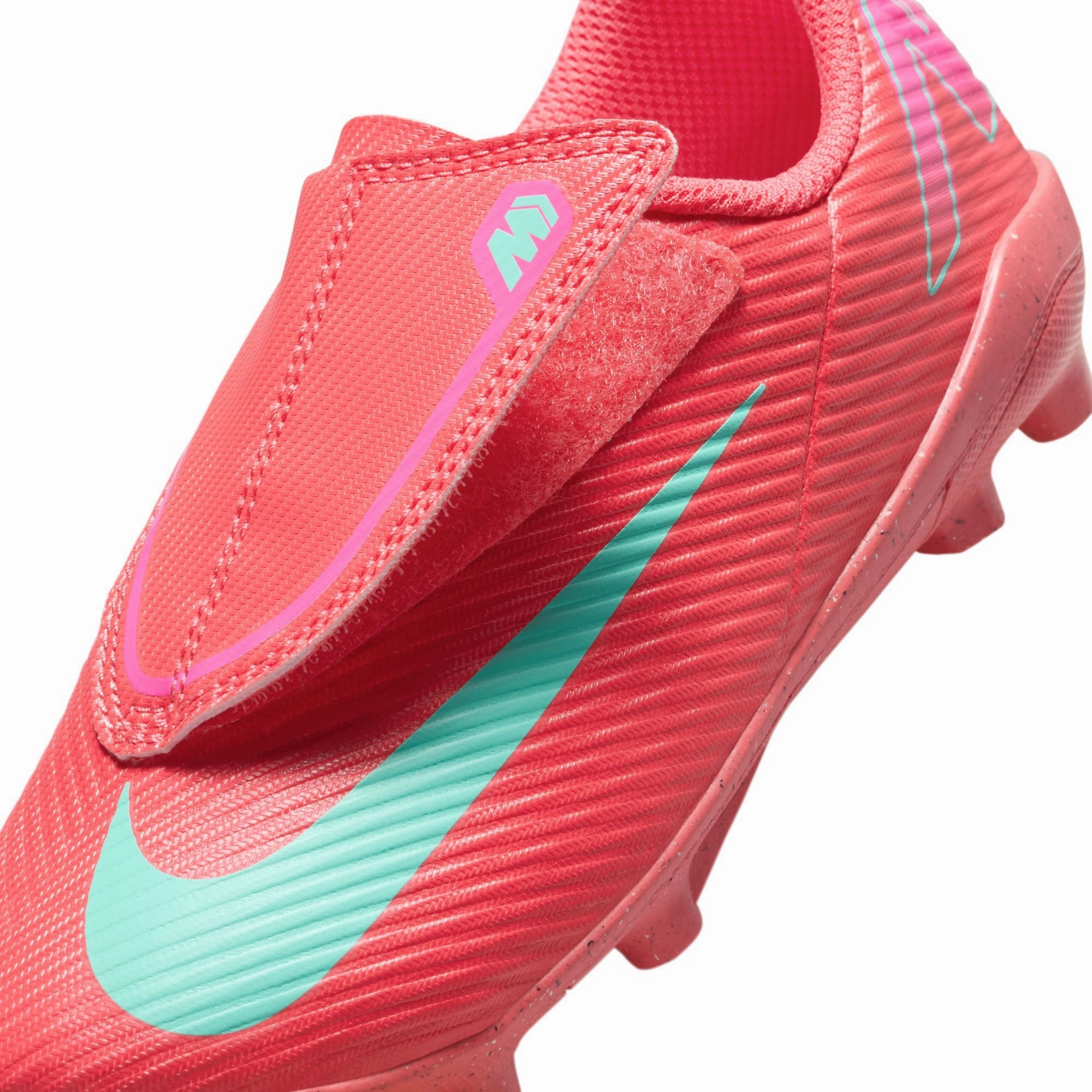 Nike Junior Mercurial Vapor 16 Club MG Multi Ground PS (V) Soccer Shoes- Ember Glow/Aurora Green Best Cleats For Flat Feet Soccer