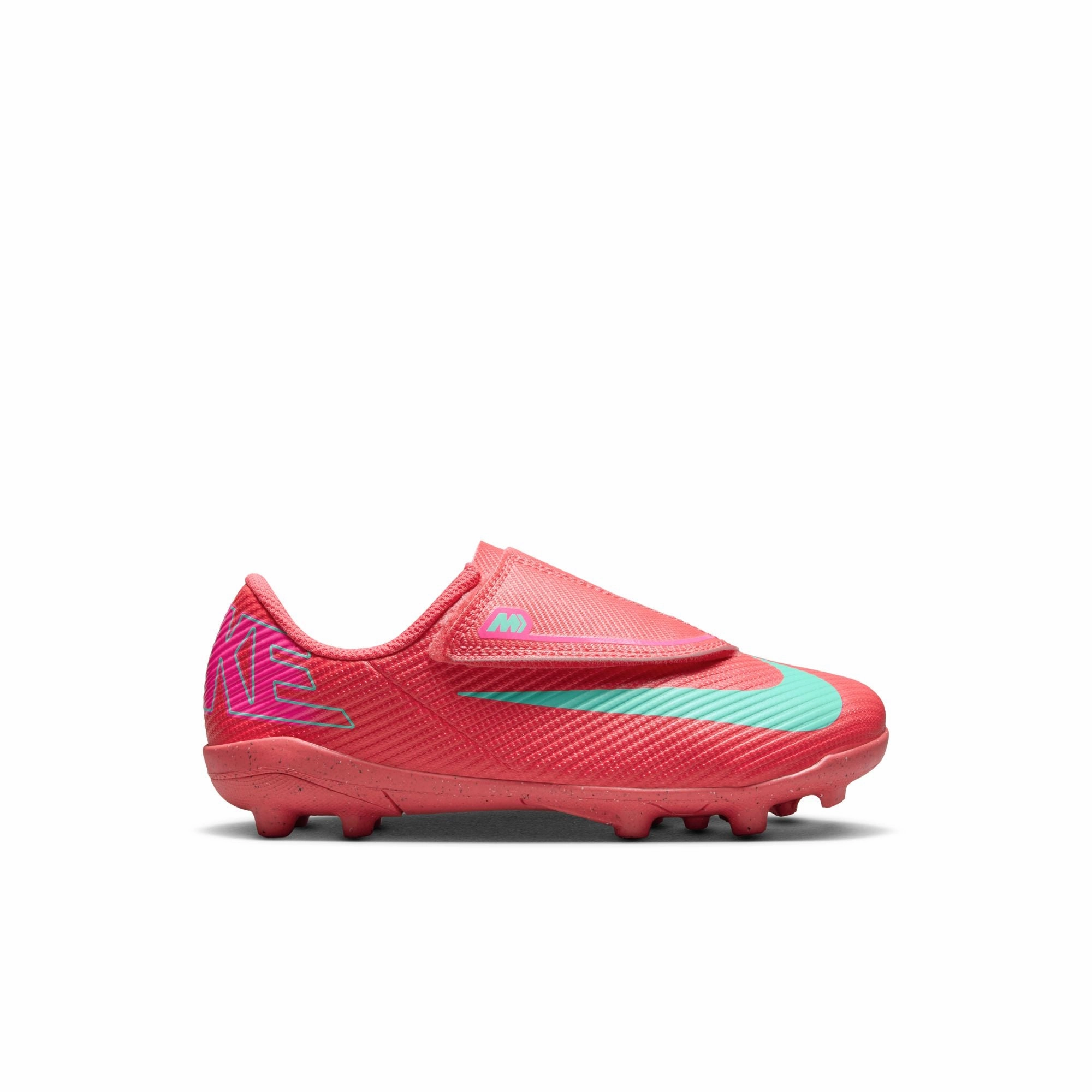 Kaka Soccer Cleats Nike Junior Mercurial Vapor 16 Club MG Multi Ground PS (V) Soccer Shoes- Ember Glow/Aurora Green