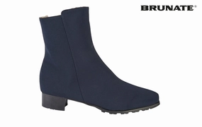 Br Moss Navy Ankle Boots Low Heel Outfit