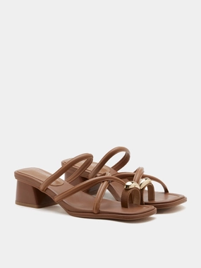 Carmen Toe-Ring Sandal Heels Casual High Heels
