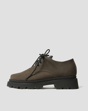 Flat Top Shoes Chunky Derbs No 2 Chocolate suede brown