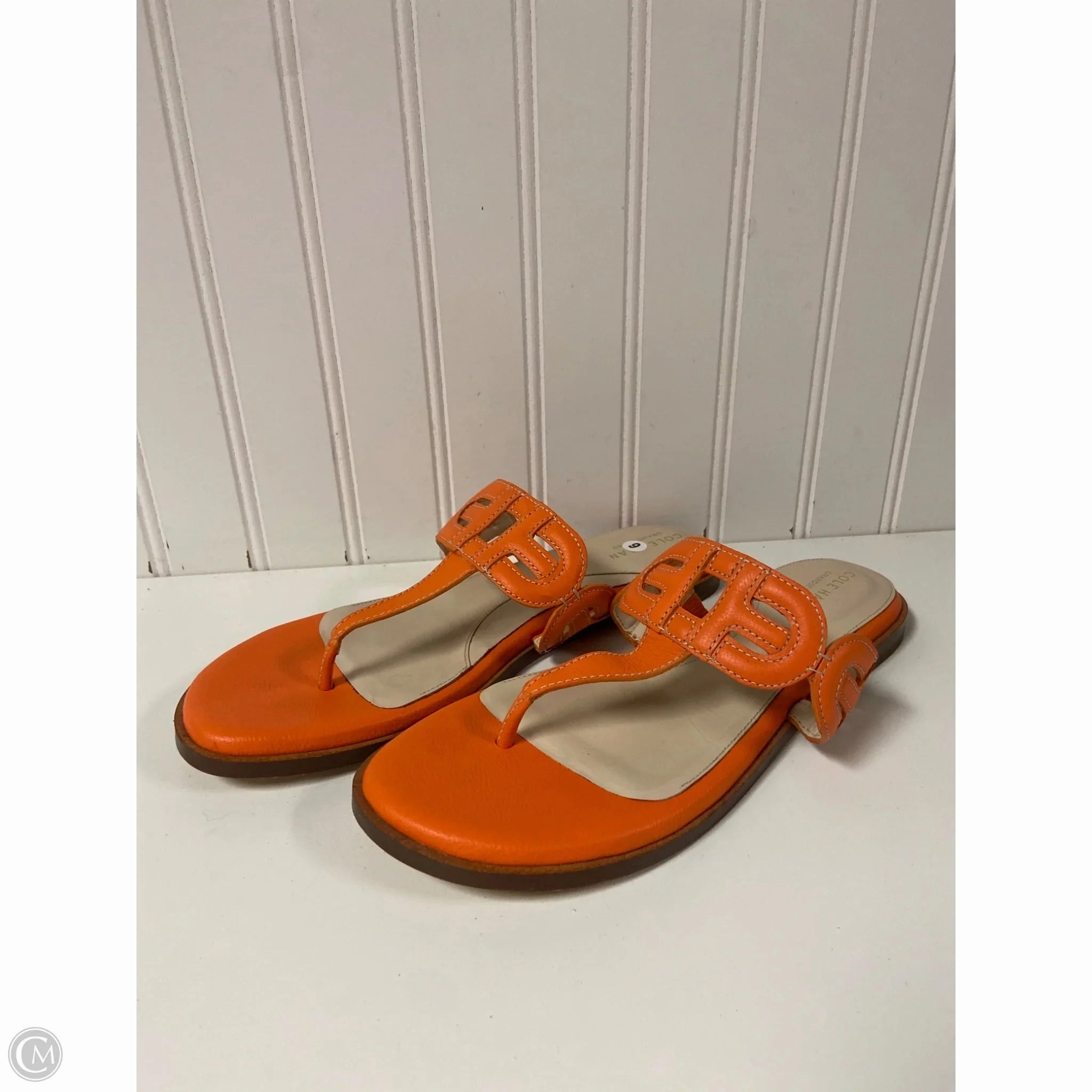 Sandals Flip Flops By Cole-haan In Orange, Size: 9 Southern Flip Flops