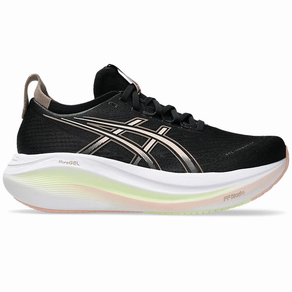 Women's Asics Gel-Nimbus 27, Black/Breeze, 12 B Medium Best Asics Shoe For Arch Support