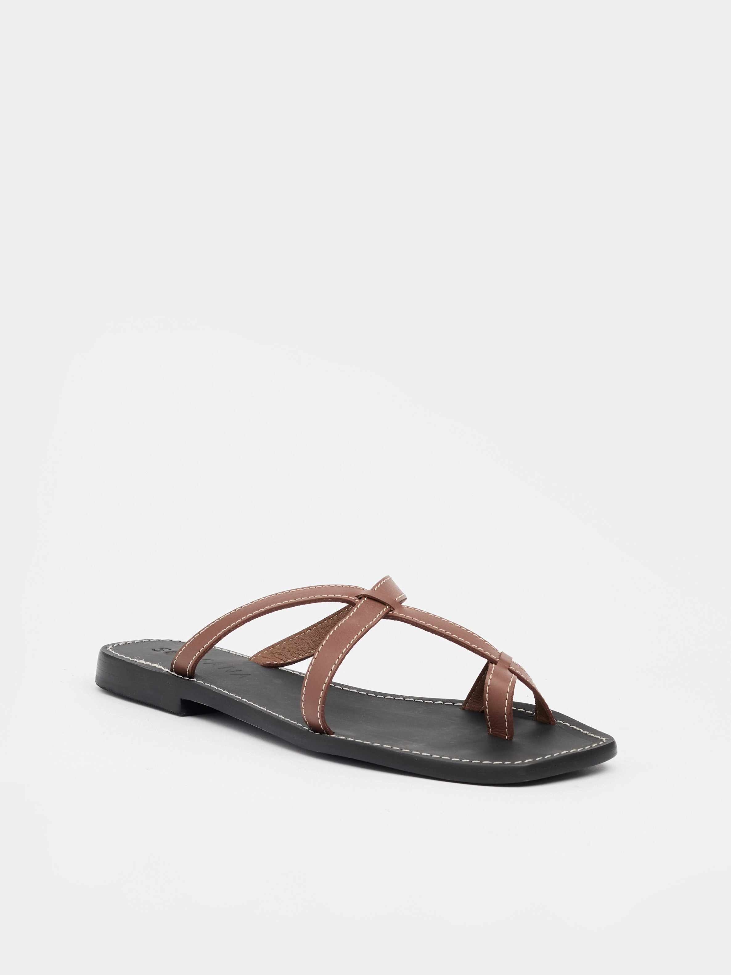 Cosmo Thong Cocoa Glass Slippers Shoes