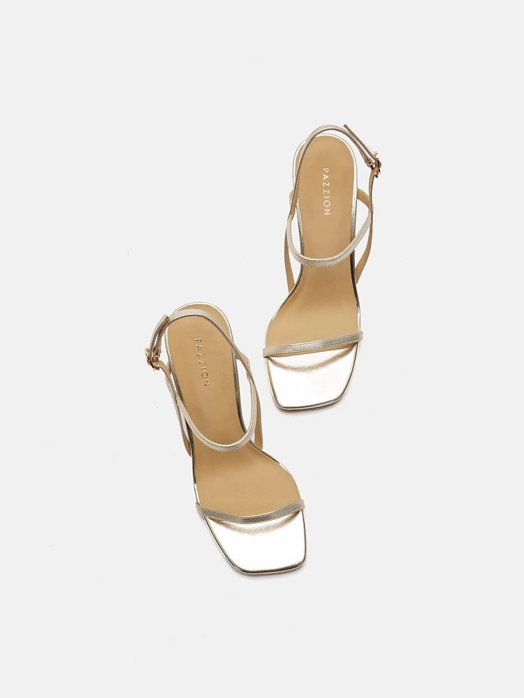 Betsey Metallic Sandal Heels Pornhub High Heels