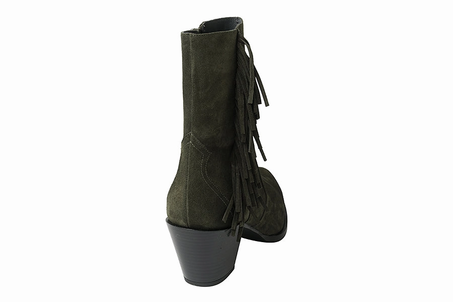 Heeled Animal Print Ankle Boots DAN TENNESSE GREEN