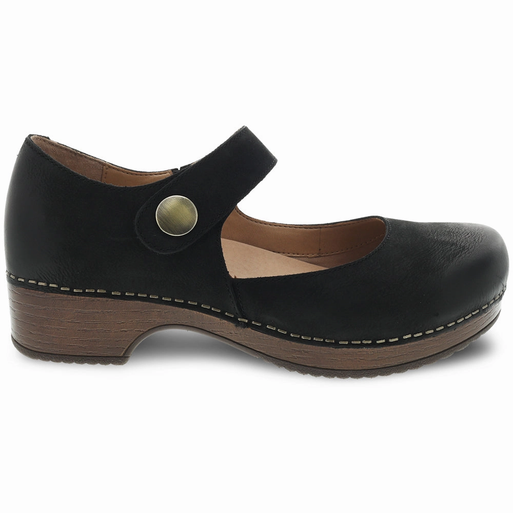 Dansko Beatrice Mary Jane Black Nubuck (Women's) Gabriella Rocha Mary Jane Shoes