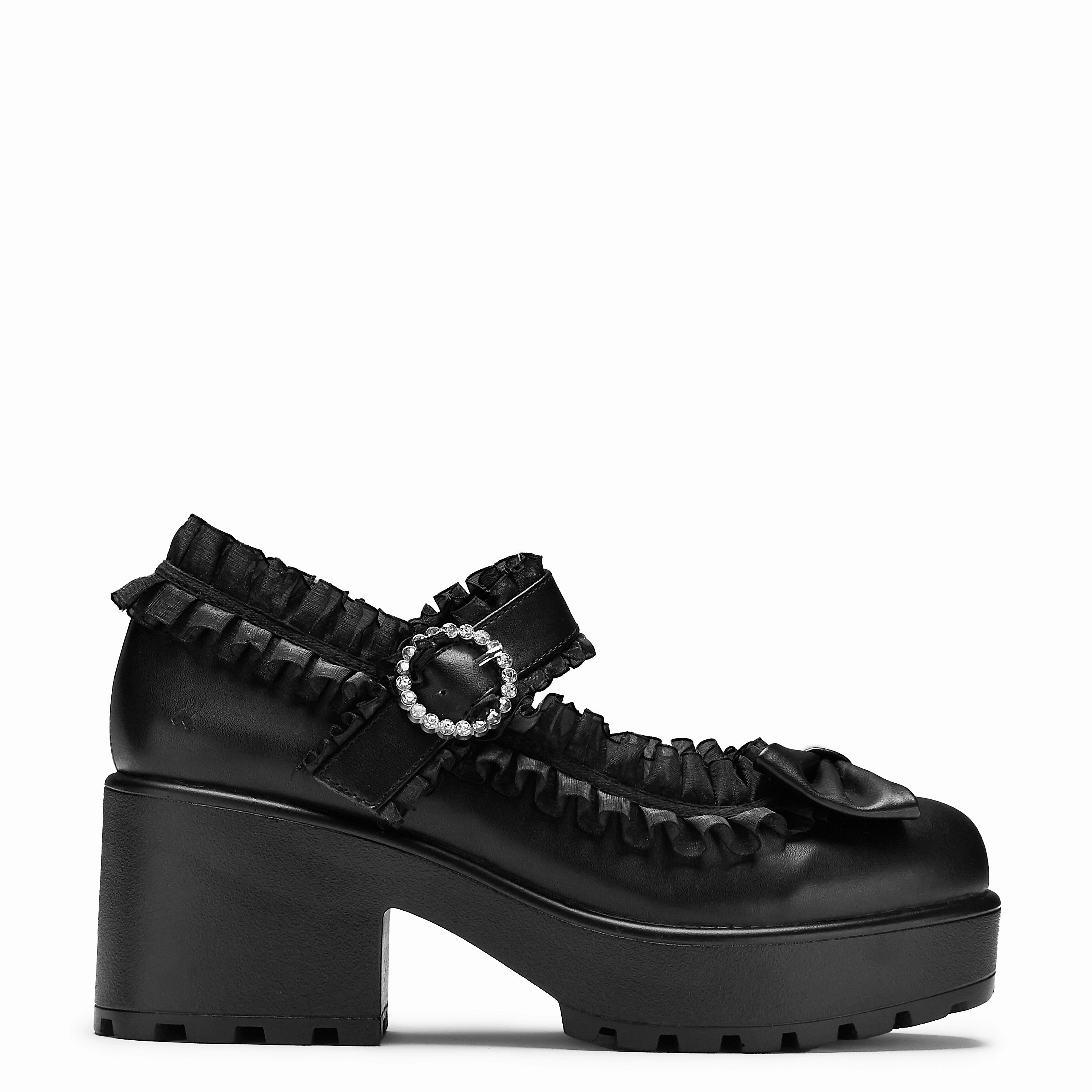 Tira Ruffle Mary Janes  Dark Delights Edition Naot Nau Mai Mary Jane Shoes