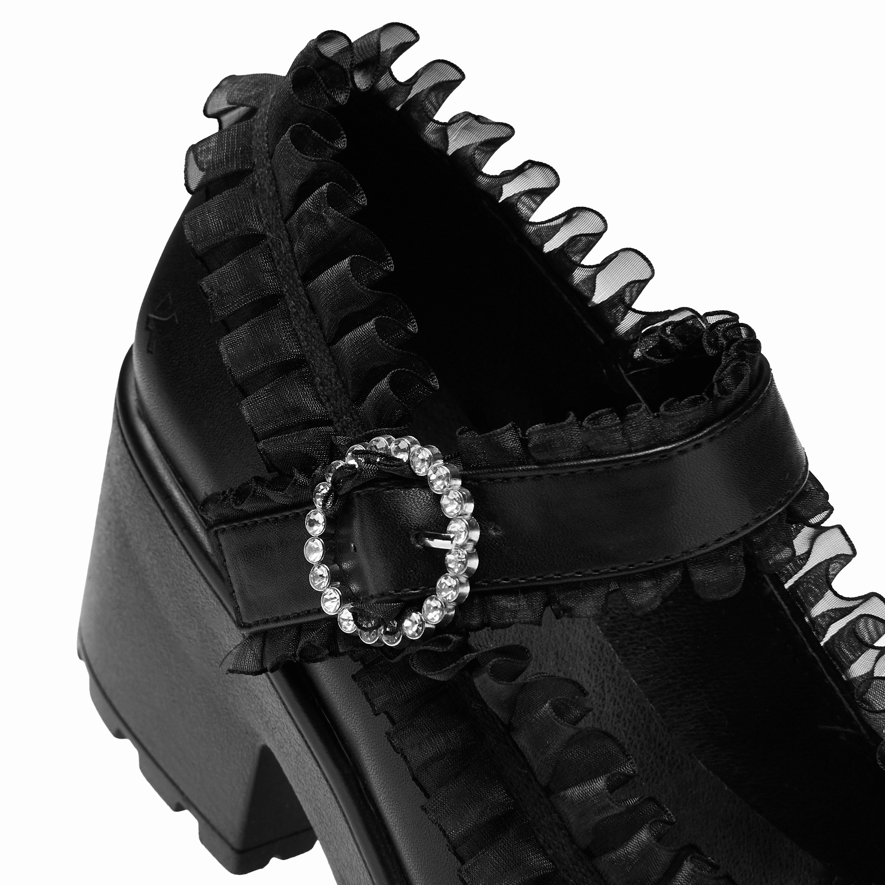 Rubber Mary Jane Shoes Tira Ruffle Mary Janes  Dark Delights Edition