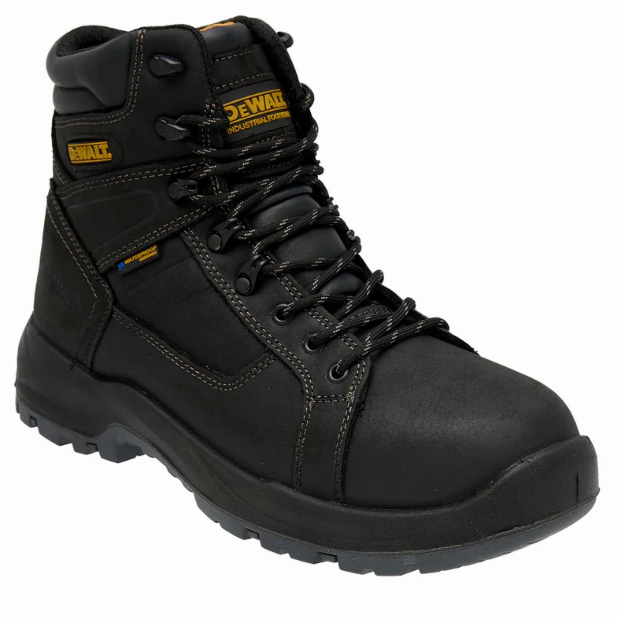 DEWALT Men's DXWP10080 Wheeler Black Waterproof Steel Toe Safety Work Boots Cole Haan Boots