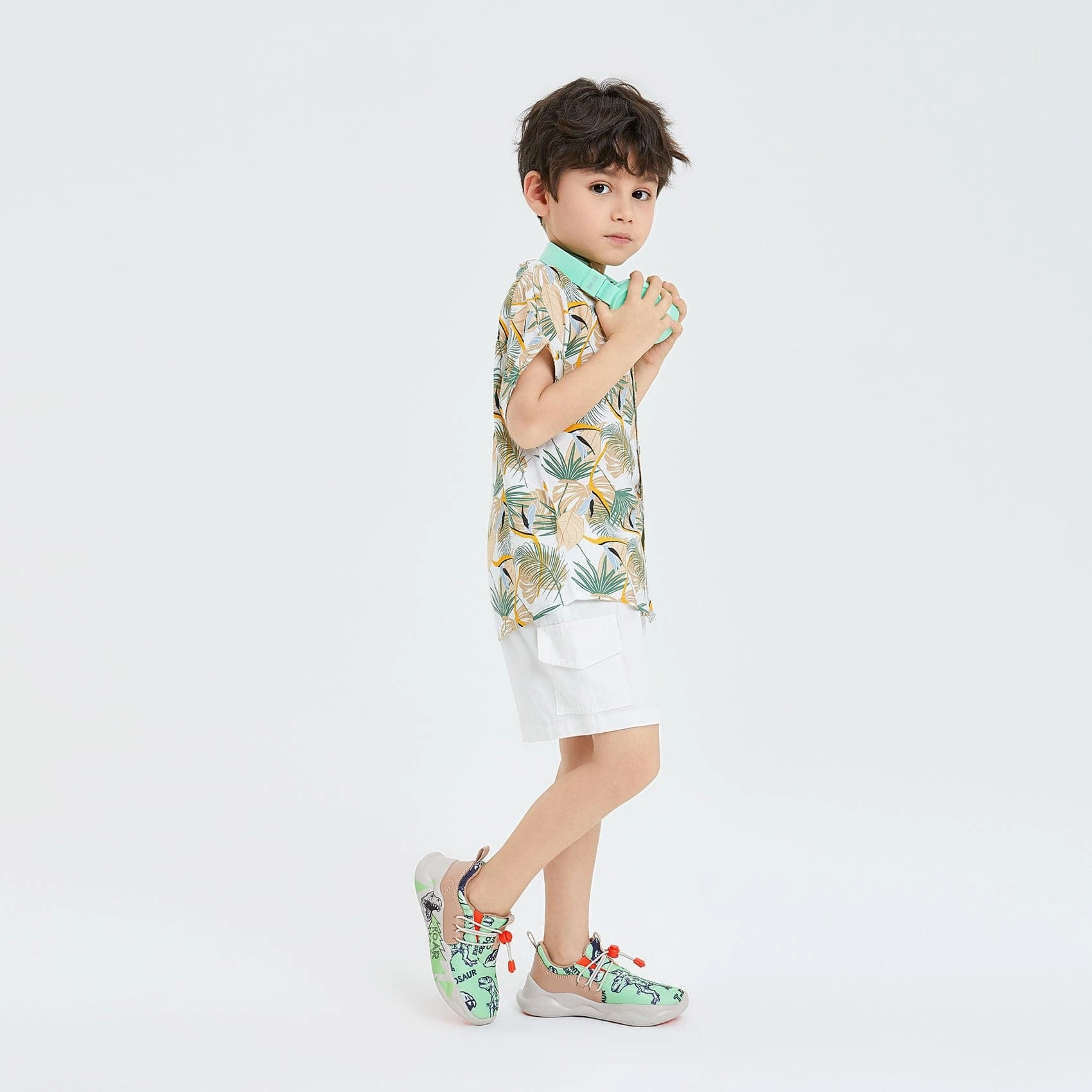 White Steve Madden Sneakers Dinosaur Explorer Club Mijas XIII Kid