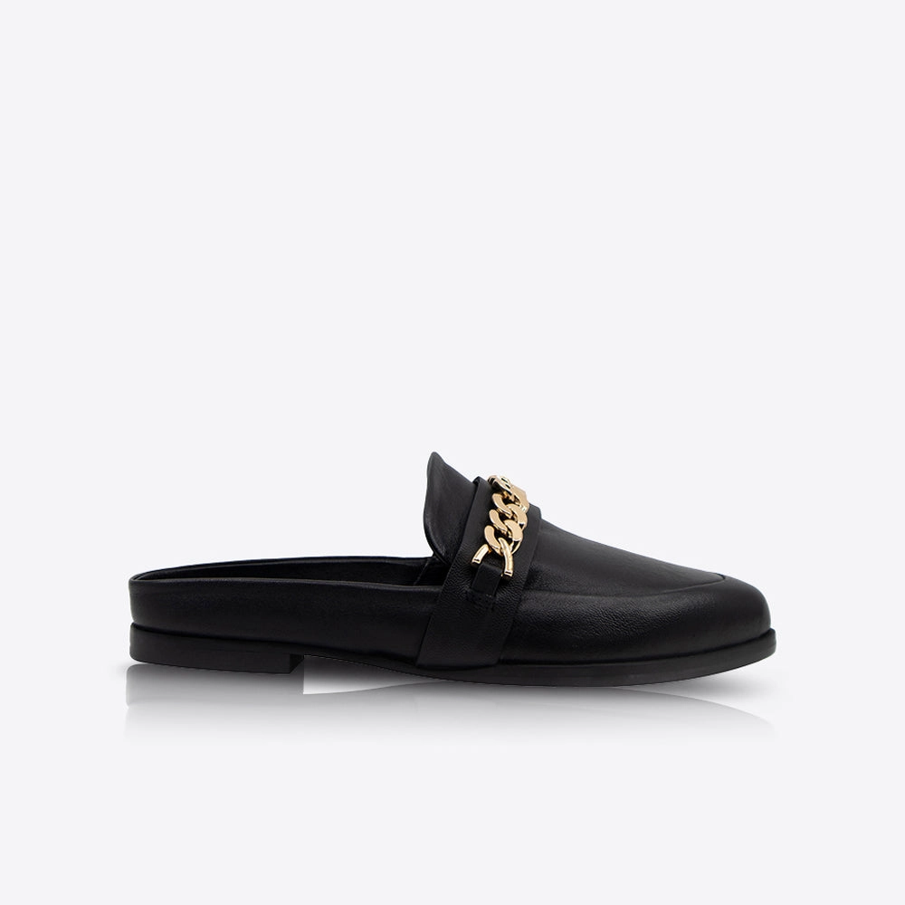 Bombus Slippers Tuesday Chain Slide Black/Gold