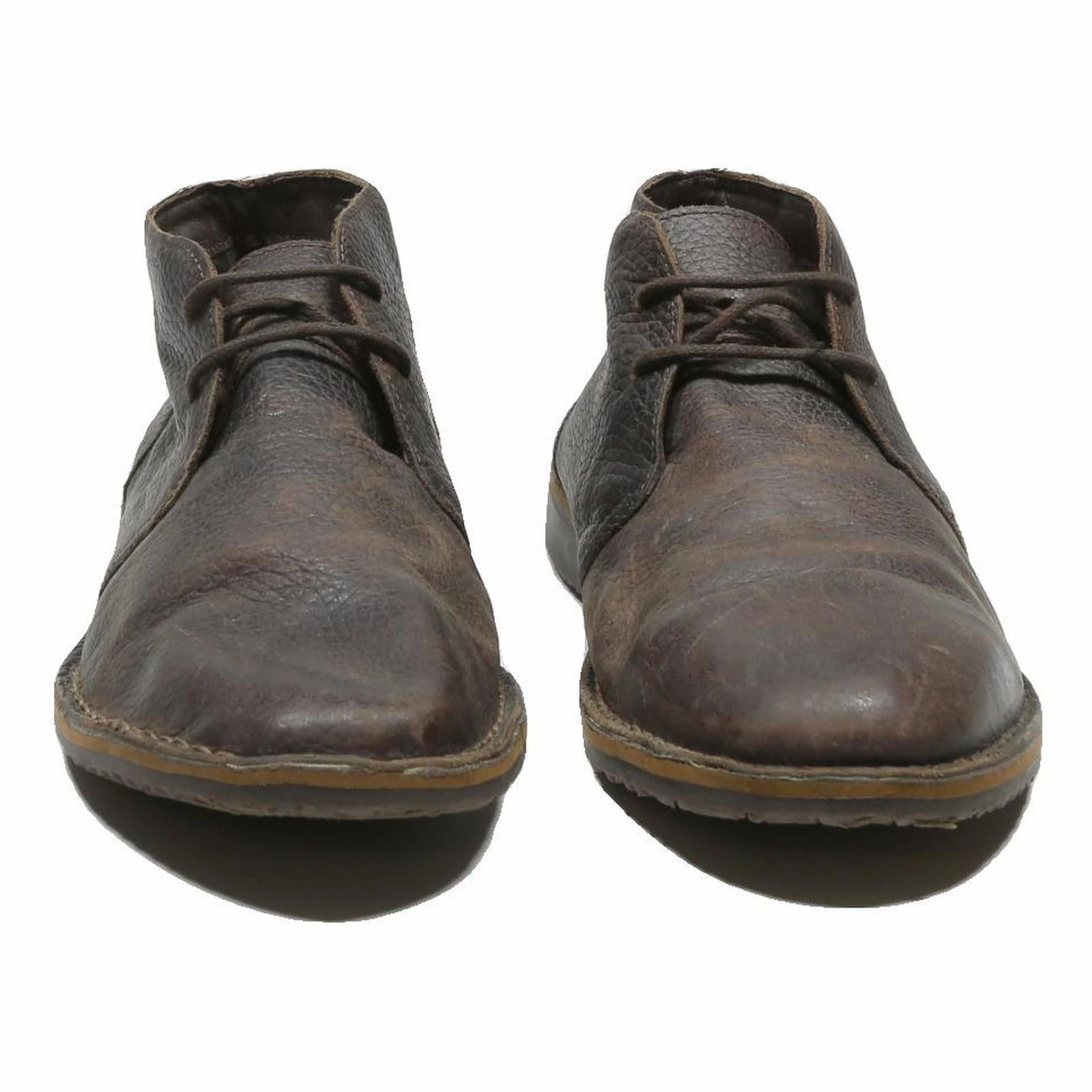 GEOX Mens Lace-Up Leather Ankle Boots Brown UK 9 Casual Smart Footwear Extra Wide Calf And Ankle Boots