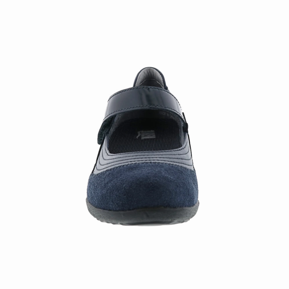 Drew Genoa Navy Suede Combo Mary Jane (Women's) Fit Of Jambu Jsport Mary Jane Shoes
