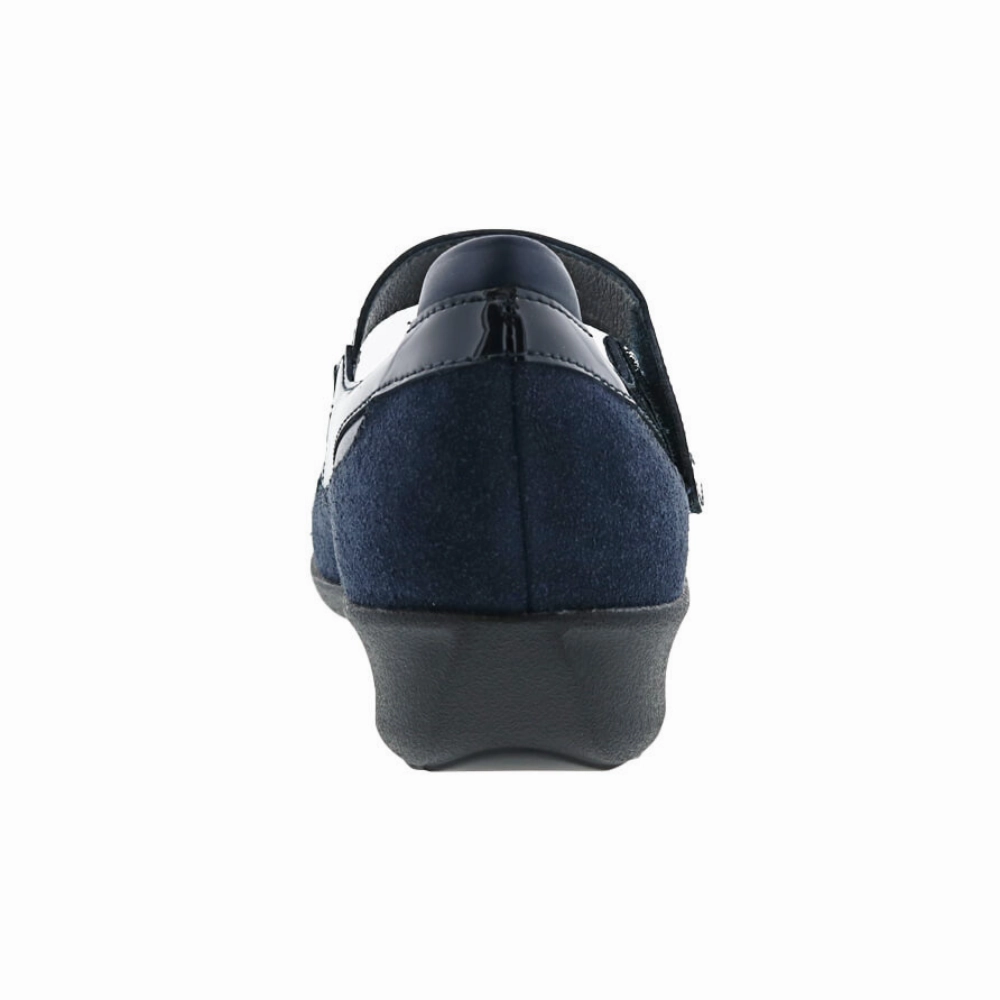 Athletic Mary Jane Shoes Drew Genoa Navy Suede Combo Mary Jane (Women's)
