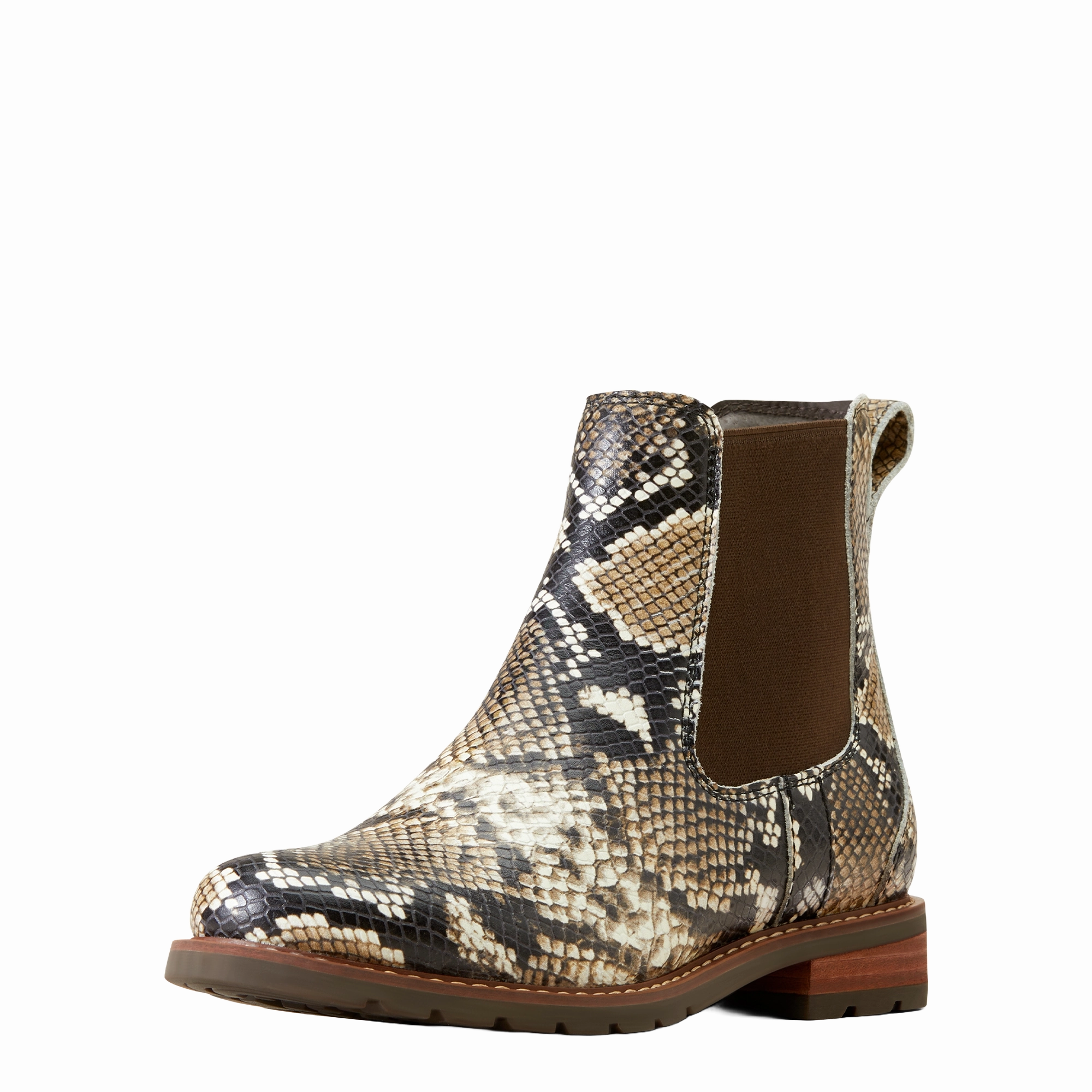 Ariat Ladies Wexford Chelsea Snake Print Boots 10046975 Chelsea Boots Pearls