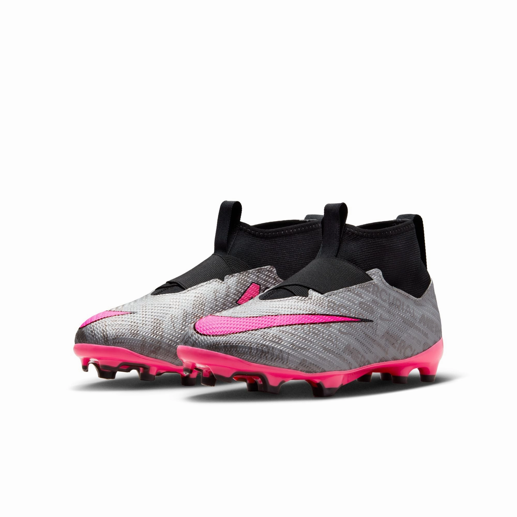 Soccer Cleats Coupons Nike Junior Zoom Mercurial Superfly 9 Pro FG Soccer Shoes - Silver/Pink/Black/Yellow
