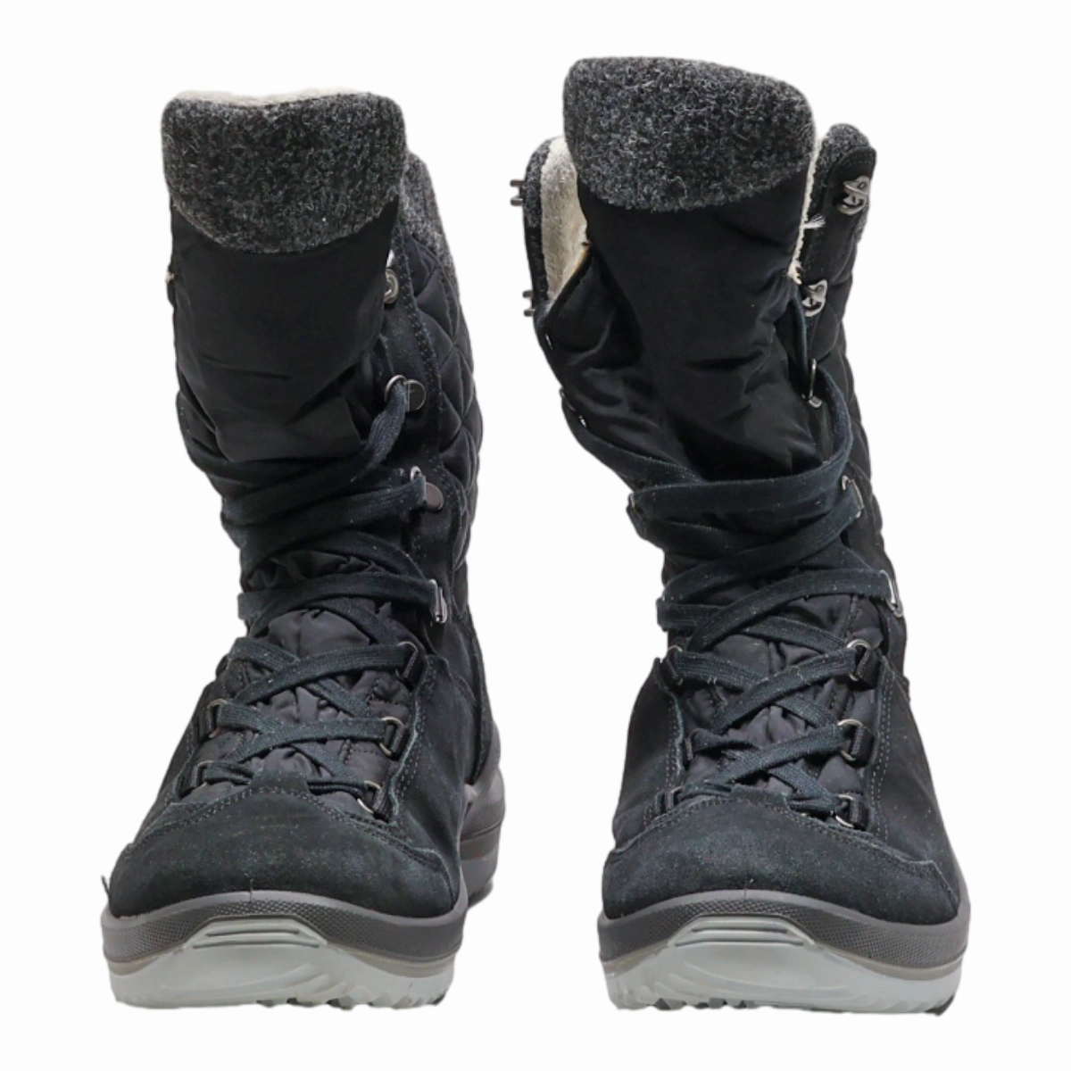 C9 Snow Boots LOWA Snow Boots Black Canvas Womens UK 5.5