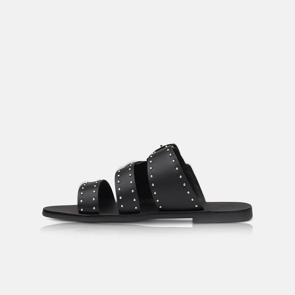 Grimace Slippers Eastwood Stud Slide Black/Silver