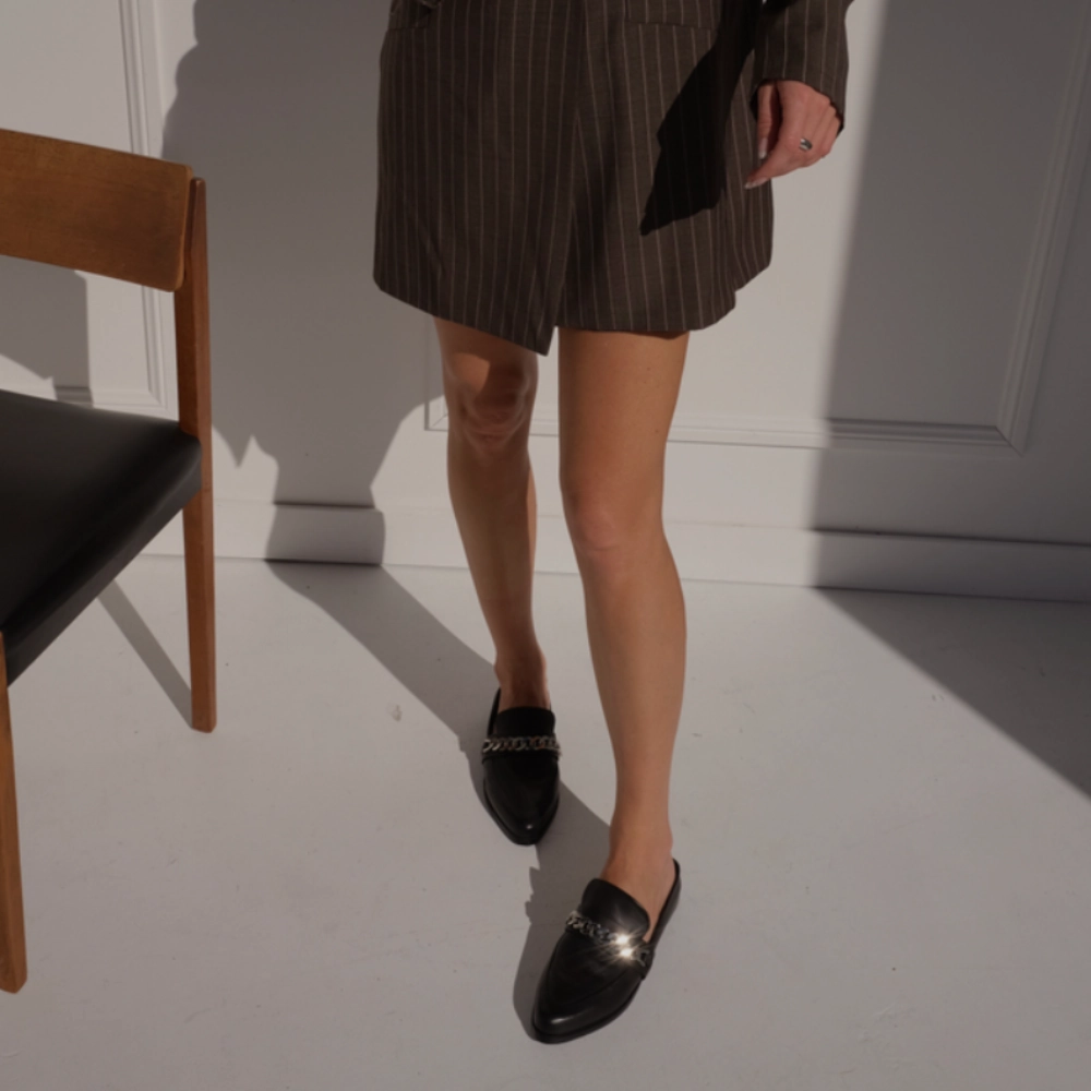 Slppers Shoes Tuesday Chain Slide Black/Silver