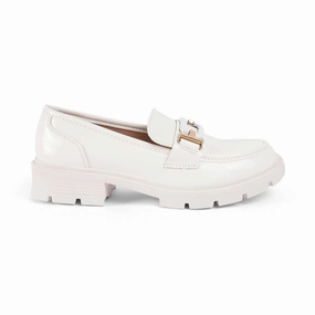 Tresmode Gstaad White Women's Chunky Sole Loafers Loafers Dupes