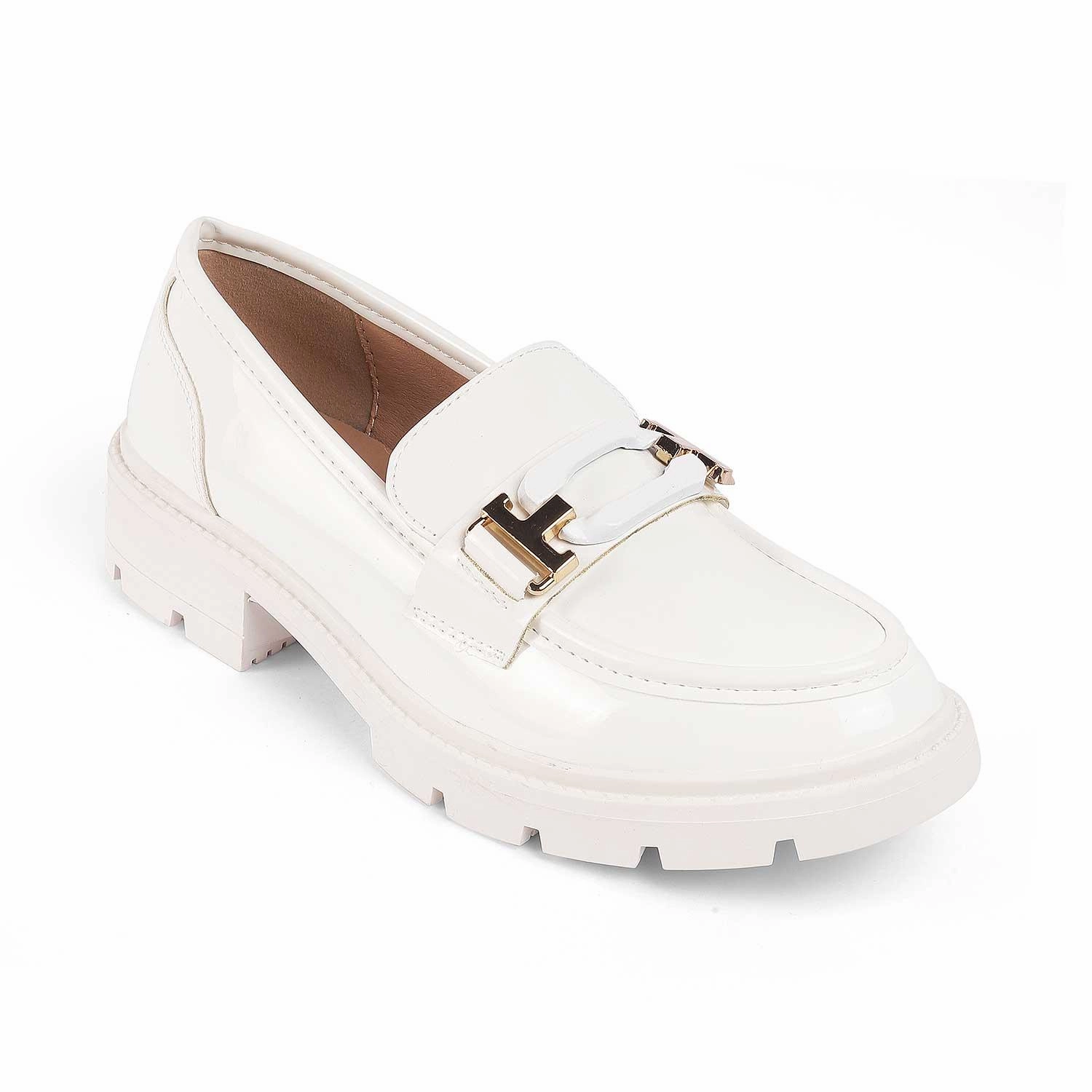 Capri Loafers Tresmode Gstaad White Women's Chunky Sole Loafers