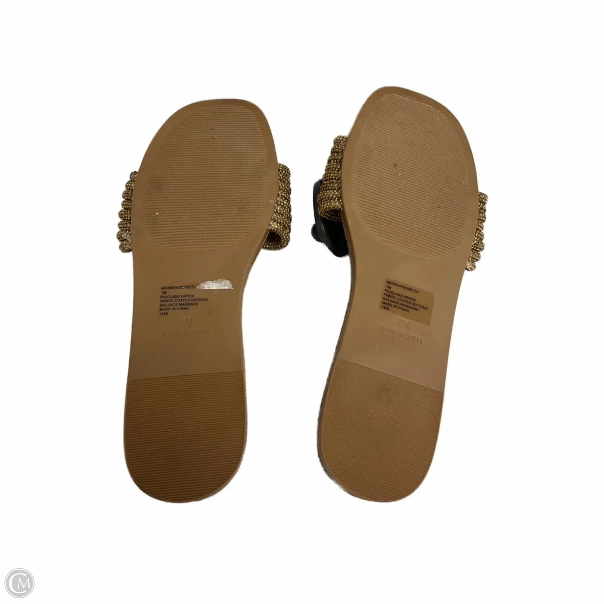 Sandals Flip Flops By Steve Madden In Bronze, Size: 7 Rainbow Flip Flops Outfit