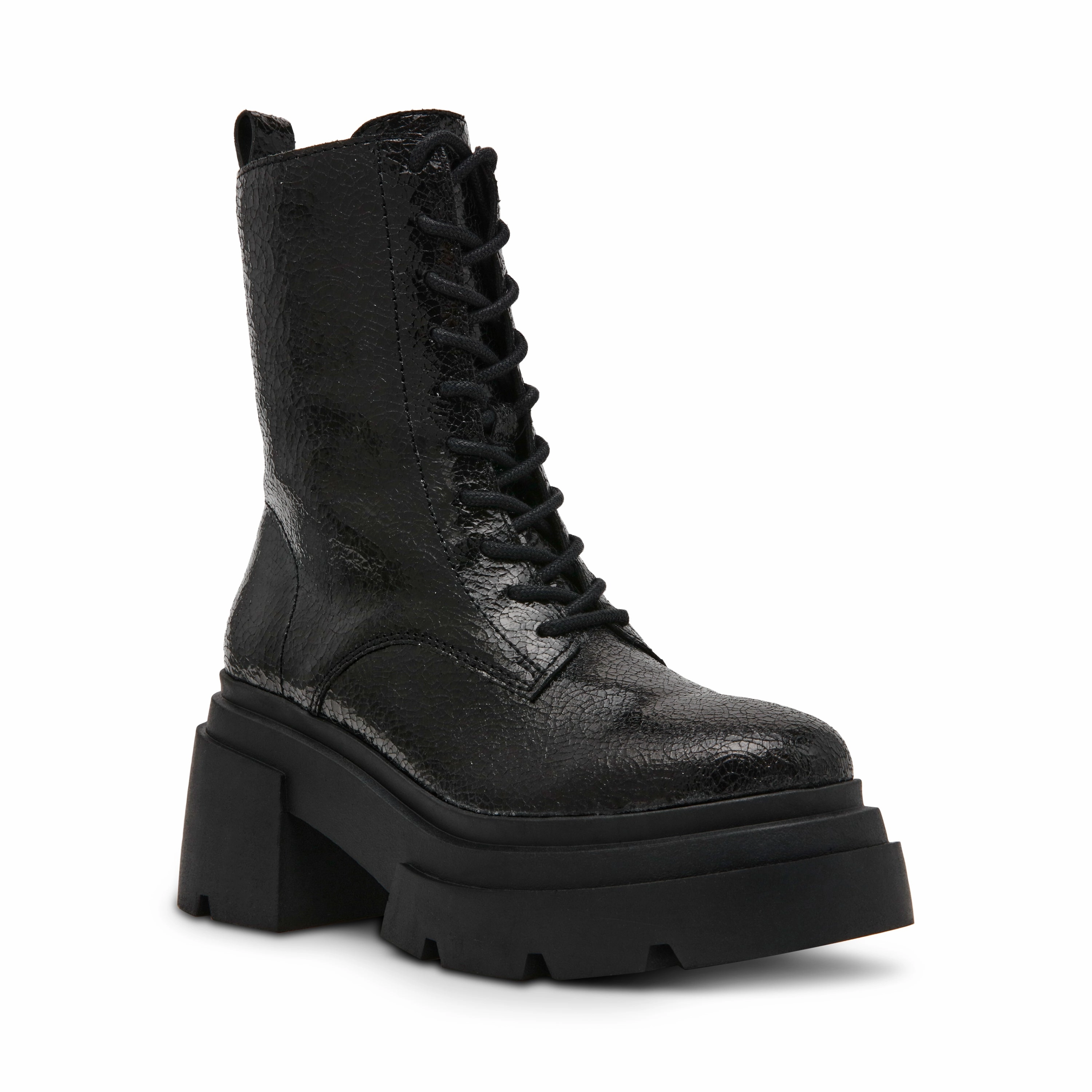 Wedge Ankle Boots With Fur Tossup Bootie BLK/BLK