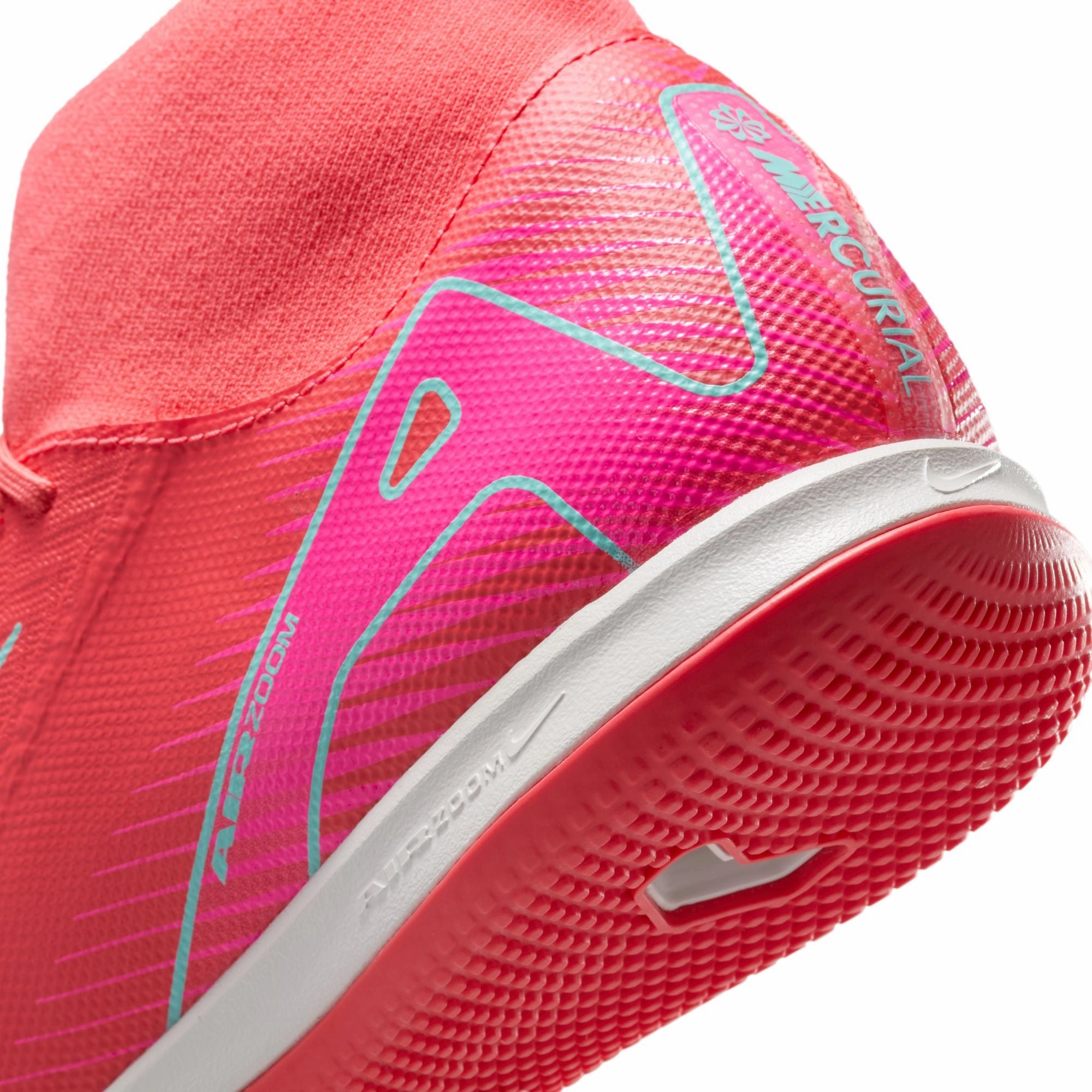 Nike Air Zoom Mercurial Superfly 10 Academy Indoor Soccer Shoes - Ember Glow/ Aurora Green Predator Soccer Cleats Elite