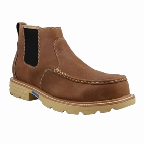 Uk Made Chelsea Boots Twisted X Men's Ginger Brown Chelsea Nano Toe Work Boots MXCN002