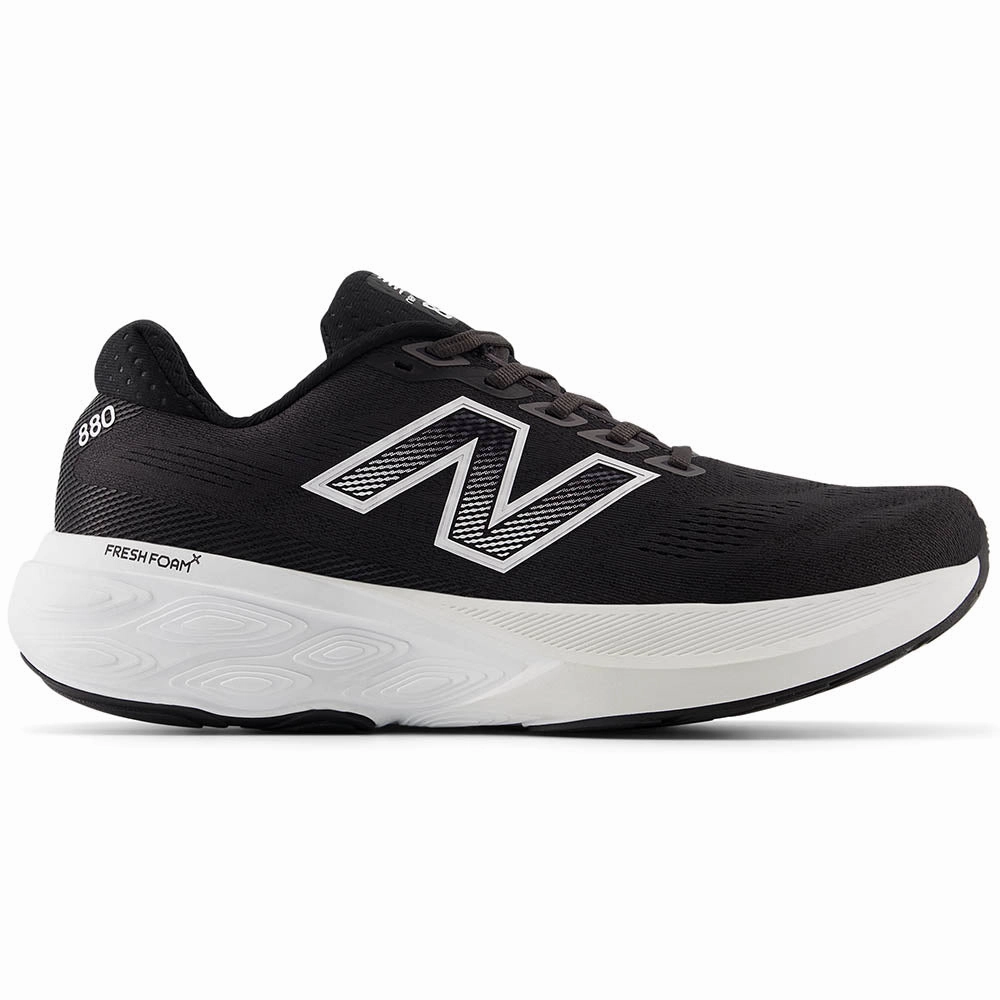 New Balance 1080 Wide Men's New Balance Fresh Foam X 880v15, Black/White/Reflection, 11.5 2E Wide