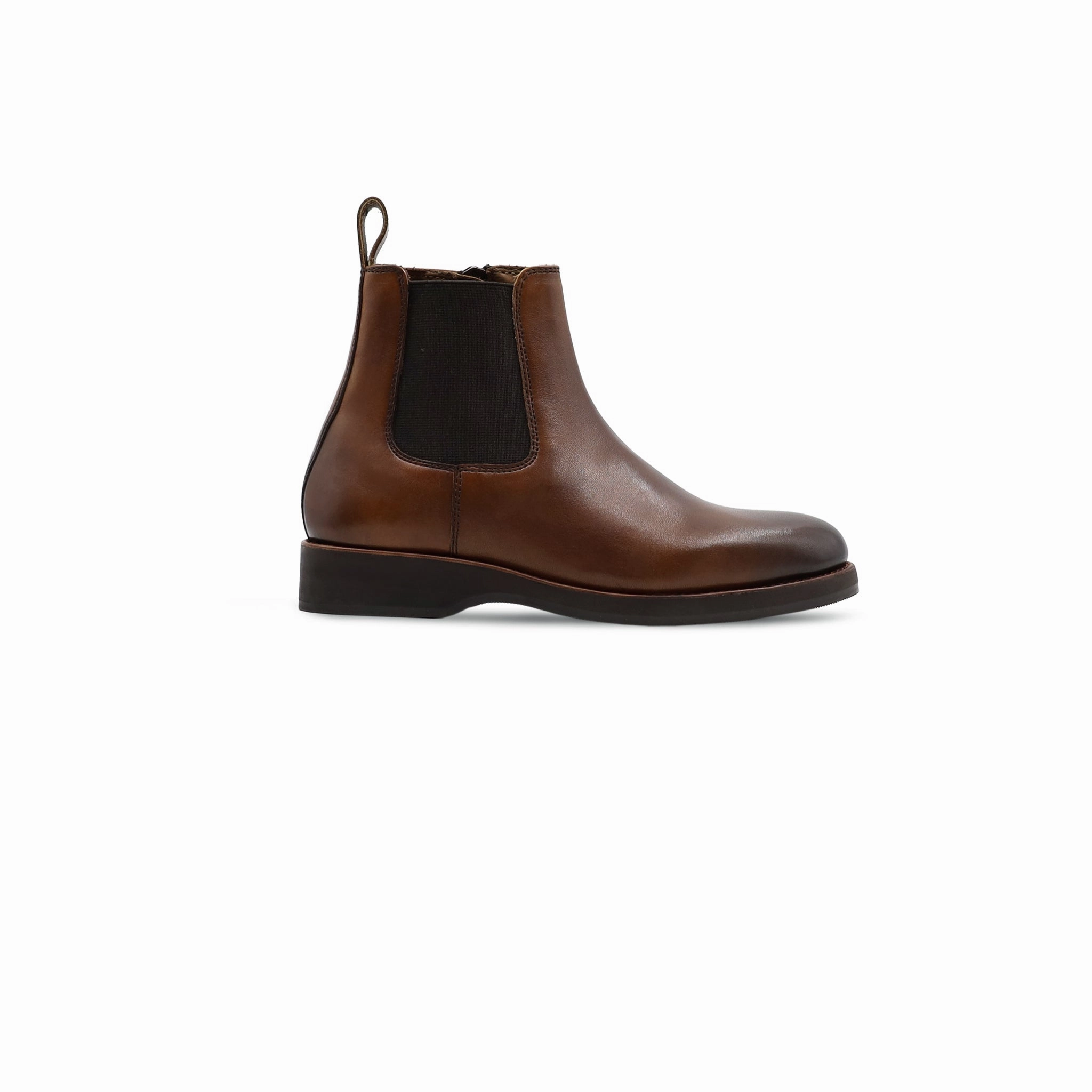 Huriyya - Kid's Brown Patina Calf Leather Chelsea Boot (5-12 Years Old) Napapijri Chelsea Boots