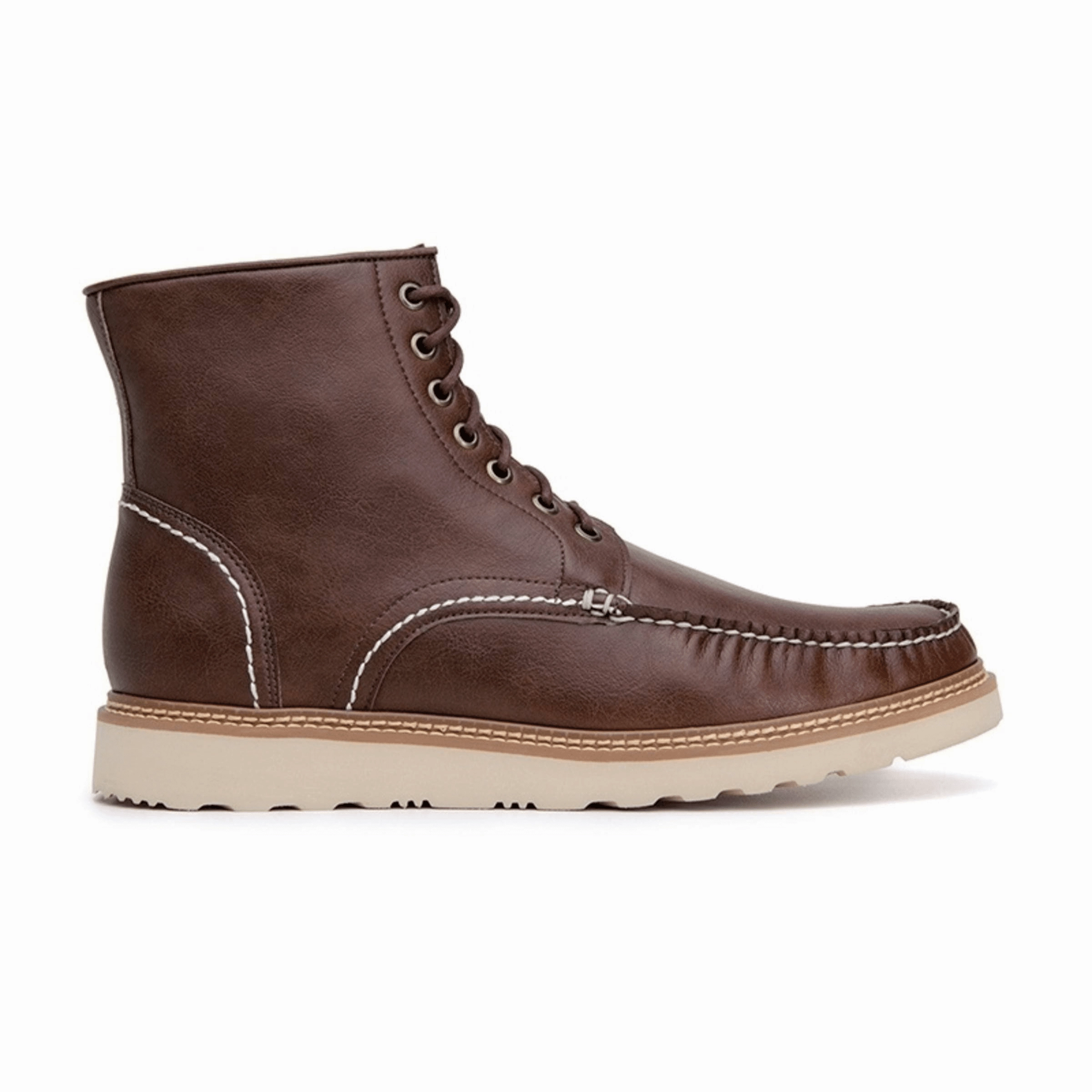 Terra Chelsea Boots 'Chris' Unisex lace-up vegan boots by Ahimsa - cognac
