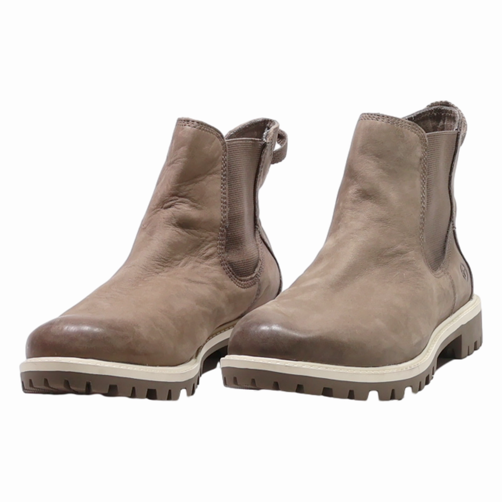 Chelsea Boots Skinny Jeans TAMARIS Chelsea Boots Beige Leather Womens UK 7