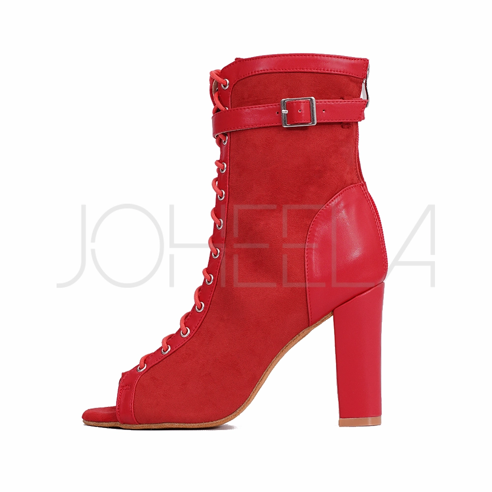Emily Rouge - Talon pais - Personnalisable Chelsea Block Heel Ankle Boots