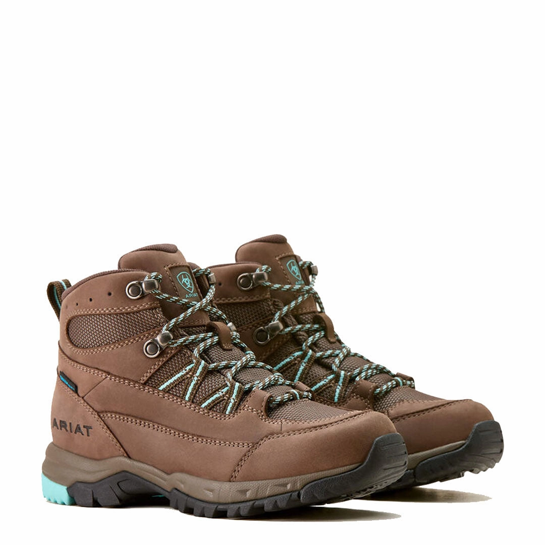 Hiking And Snow Boots Ariat Womens Skyline Summit H2O Bitter Brown / Aqua