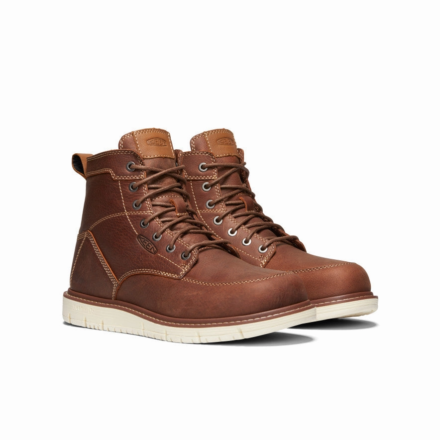 Men's San Jose 6" Boot (Soft Toe)  |  Gingerbread/Off White Work Boots For Concrete