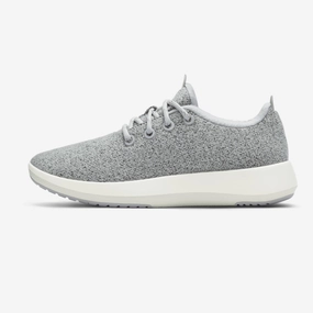 Allbirds Wool Runners Mizzles - CLASSICS: Light Gray Color (White Sole) Best Running Shoes With Narrow Feet