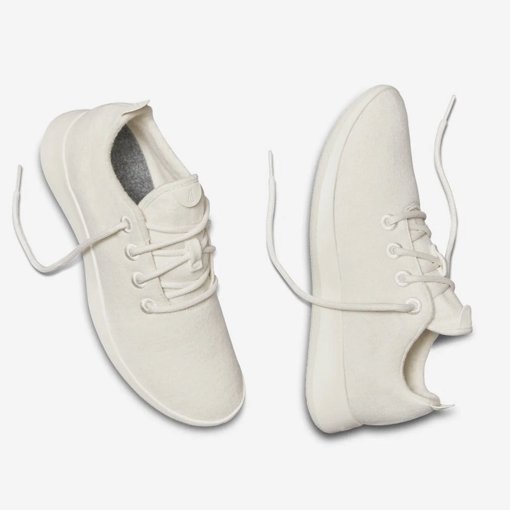 Allbirds Wool Runners - CLASSICS: Natural White (Cream Sole) Low Heel Drop Running Shoes