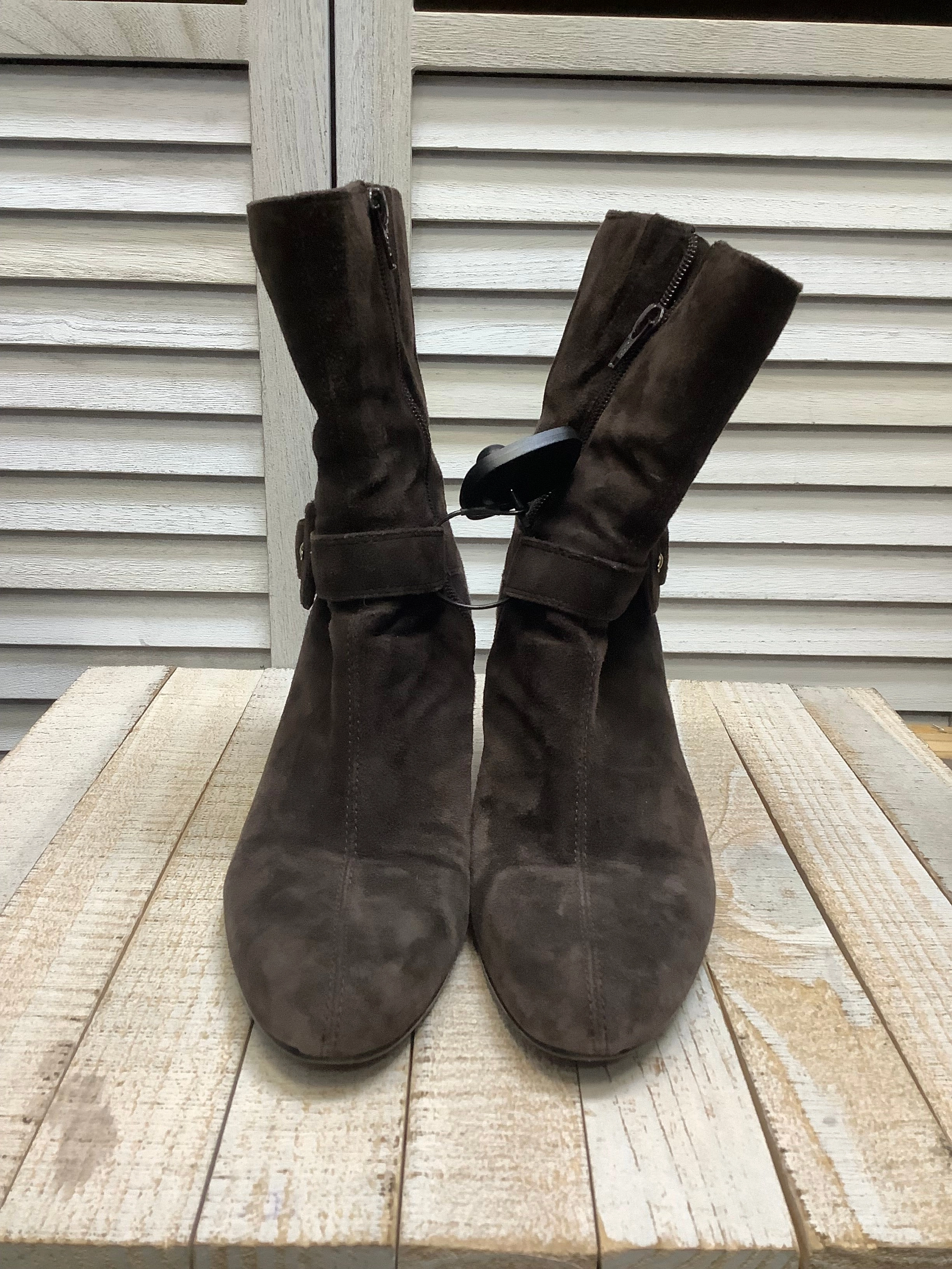 Boots Ankle Heels By Bandolino In Brown, Size: 8 Ankle Boots And Dress Outfits