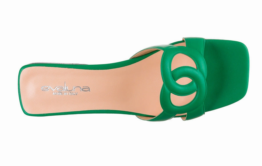 Eva Madeira Green Target Flat Shoes