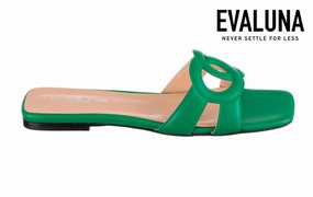Eva Madeira Green Flat Green Shoes