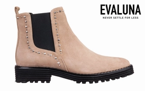 Spectator Ankle Boots Eva Studs Taupe