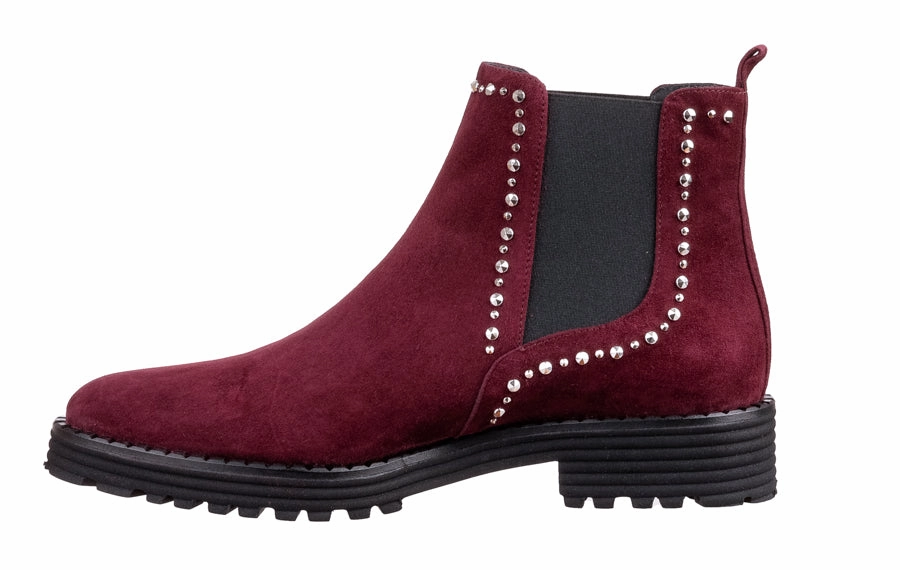 Sheepskin Chelsea Boots Eva Studs Vine
